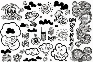 Fluffy clouds tattoo idea