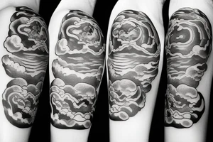 Fluffy clouds tattoo idea