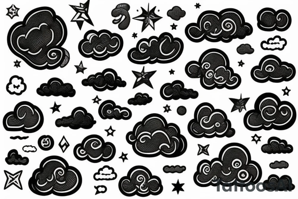 clouds tattoo idea