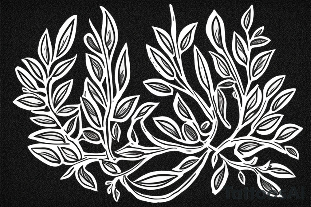 Olive branch in a crown tattoo idea