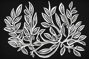 Olive branch in a crown tattoo idea