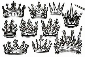 Olive branch in a crown tattoo idea