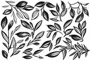 Olive branch in circle tattoo idea