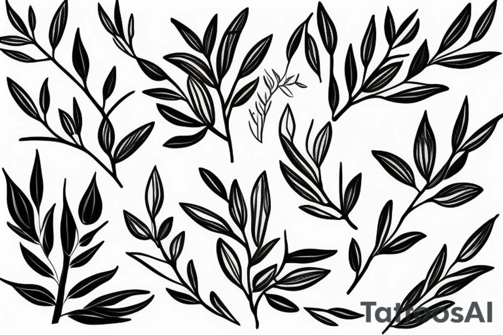 Olive tree branch tattoo idea