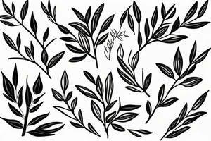 Olive tree branch tattoo idea