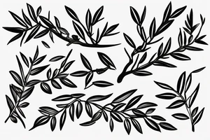 Olive tree branch tattoo idea
