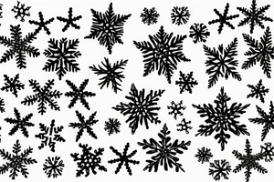 Snowflake falling on ocean tattoo idea