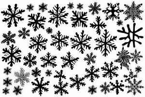 Snowflake falling on ocean tattoo idea