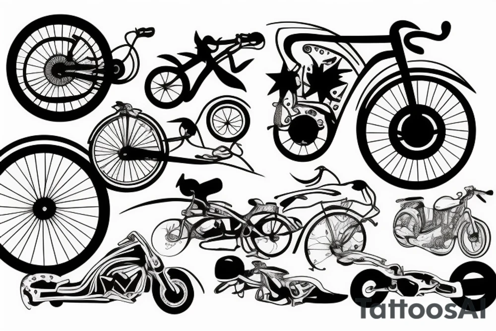 sinhle speed bicycle tattoo idea