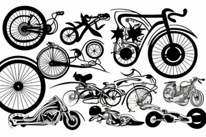 sinhle speed bicycle tattoo idea