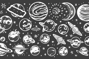 Solar system with background tattoo idea