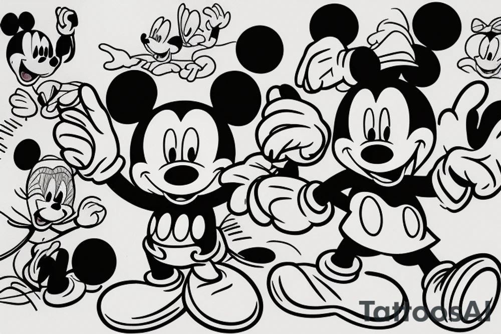 mickey mouse tattoo idea