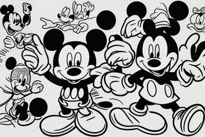 mickey mouse tattoo idea