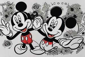 mickey mouse tattoo idea