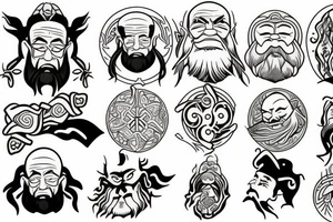 Uncle Iroh peaceful tattoo idea