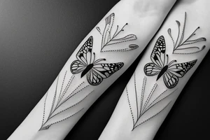 Butterfly with writing , you never walk alone tattoo idea