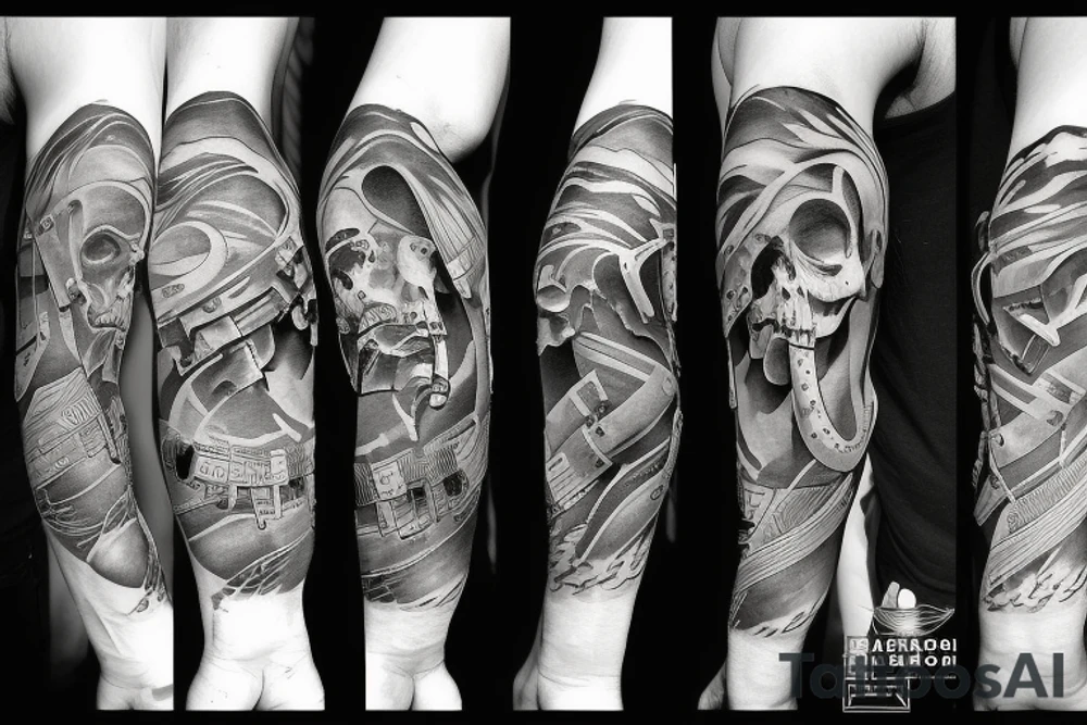 Half grand reaper half army soldier tattoo idea Half grand reaper half army soldier tattoo idea