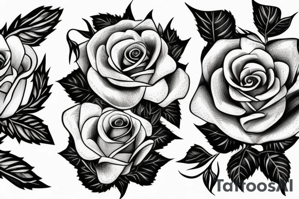 Rose growing out of a heart tattoo idea