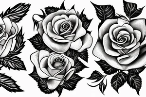 Rose growing out of a heart tattoo idea