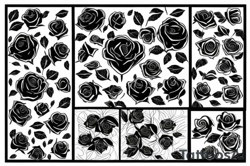 Rose growing out of a heart tattoo idea
