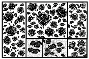 Rose growing out of a heart tattoo idea