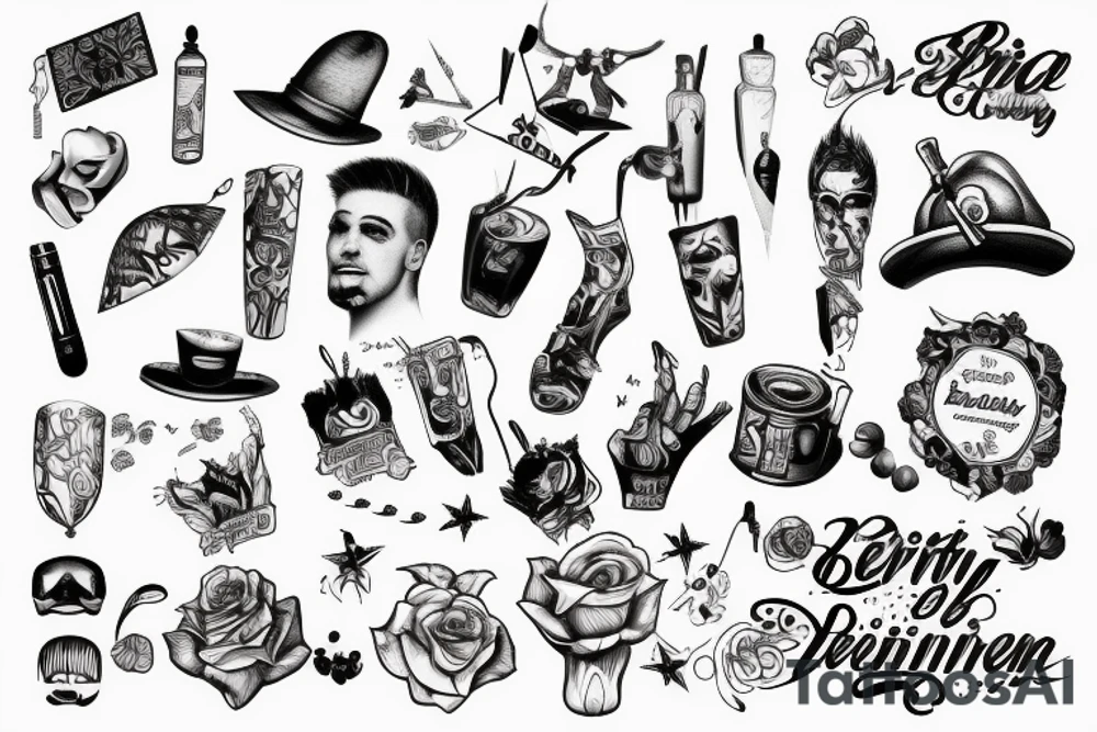 Brennende Reifen Party tattoo idea