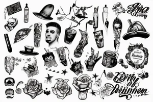 Brennende Reifen Party tattoo idea