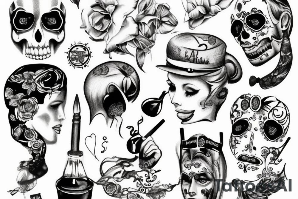 Brennende Reifen Party tattoo idea