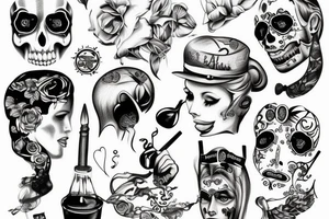 Brennende Reifen Party tattoo idea
