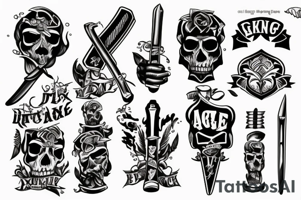 axe gang word tattoo idea