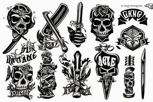 axe gang word tattoo idea
