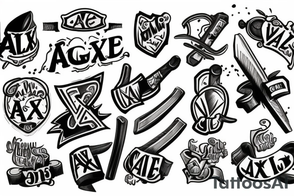 axe gang word tattoo idea