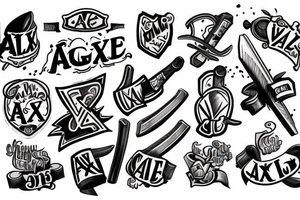 axe gang word tattoo idea