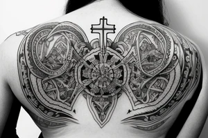 domes of the church on the back tattoo idea