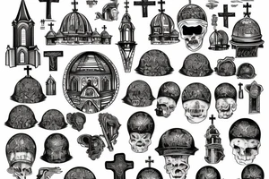 domes of the church on the back tattoo idea