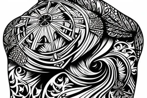 domes on the back russian prison realism tattoo idea