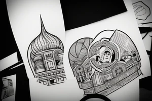 domes on the back russian prison realism tattoo idea