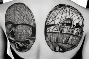 domes on the back russian prison realism tattoo idea