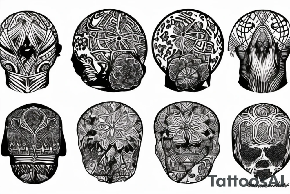 domes on the full back tattoo idea