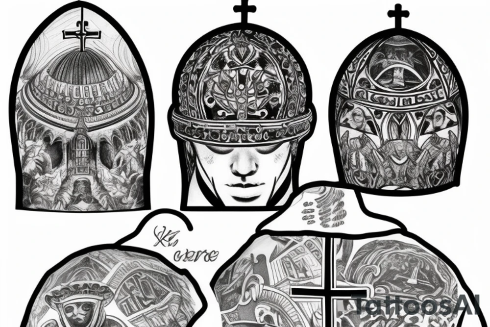 church domes on the full back tattoo idea