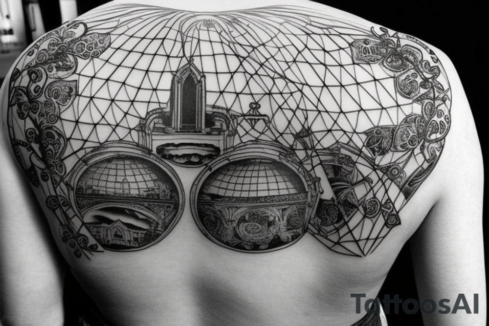 church domes on the full back tattoo idea