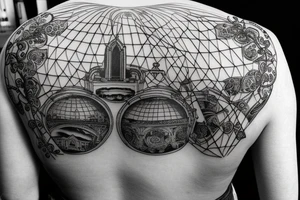 church domes on the full back tattoo idea