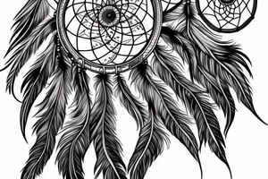 Horse head in dream catcher tattoo idea