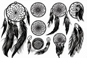 Horse head and dream catcher tattoo idea