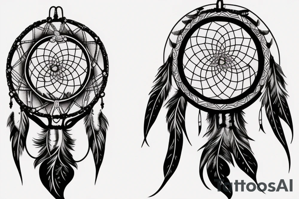 Horse head and dream catcher shoulder tattoo tattoo idea