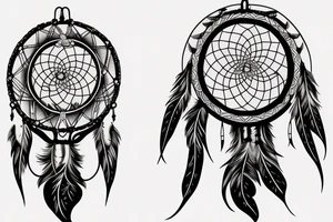 Horse head and dream catcher shoulder tattoo tattoo idea