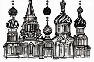 church dome outside russian jail tattoo idea