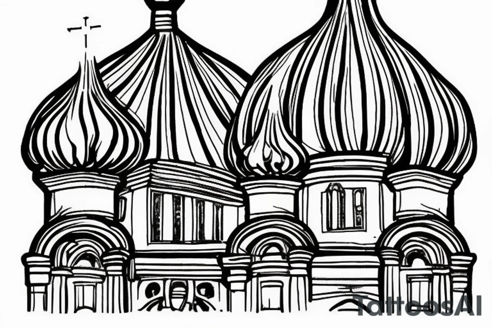 church dome outside russian jail tattoo idea