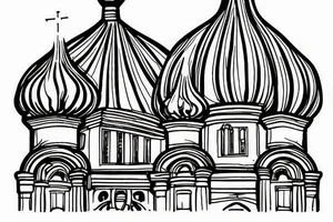 church dome outside russian jail tattoo idea