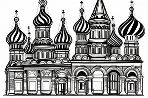 church dome outside russian jail on back tattoo idea